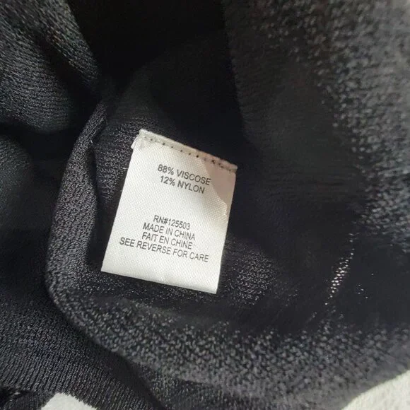 Ronny Kobo Womens Black Lace Knit Short Sleeve Mini Dress Size Medium Scoop Neck - Picture 4 of 9